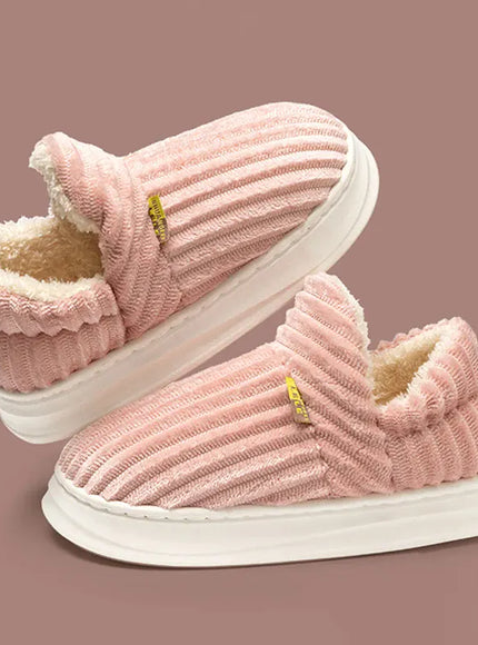 Winter Warm Indoor Cotton Padded Shoes Women Thicken