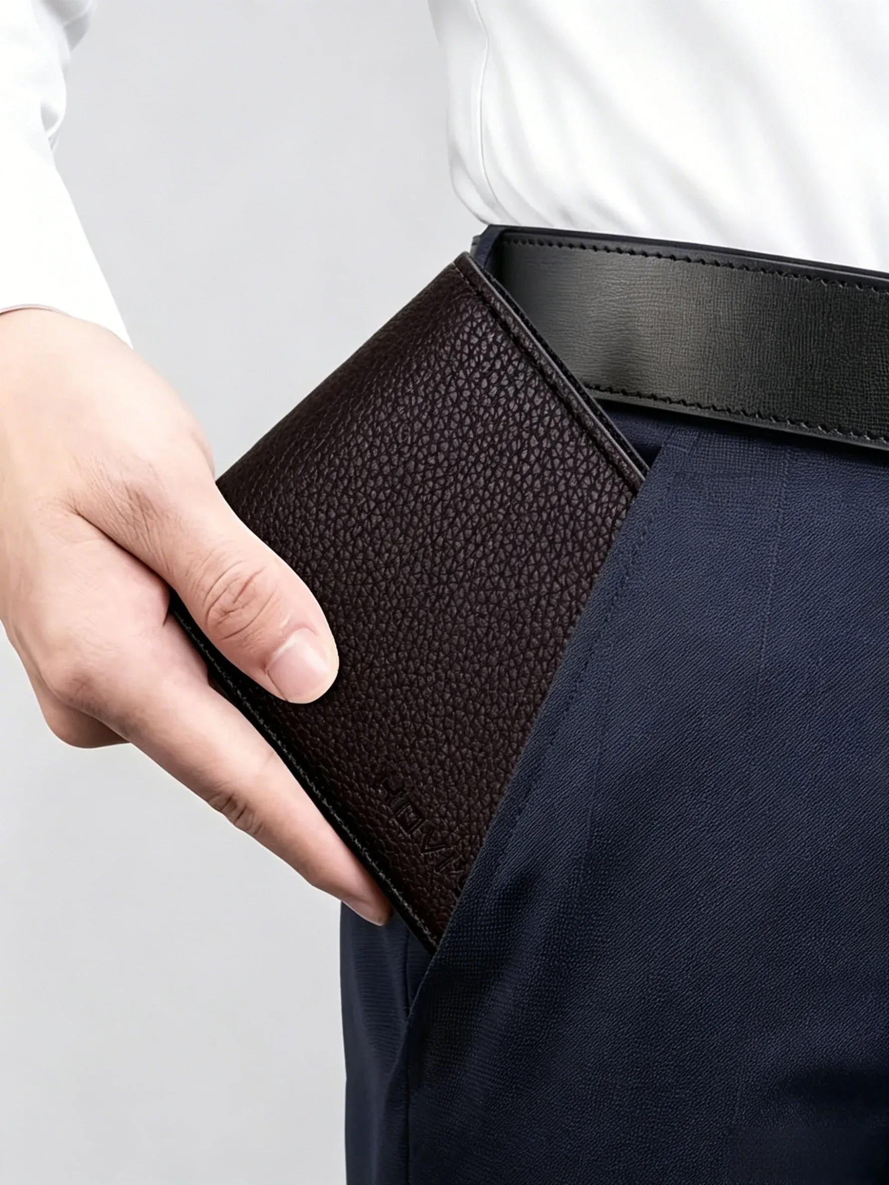 Men'S Wallet with 5 Card Slots & ID window, RFID Blocking Minimalist Slim Wallet for Men