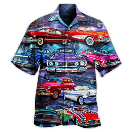 Hawaiian Men Shirt 3D Car Print Short Sleeve Blouse Summer Beach Vacation single Breasted Fashion Lapel Men's Clothing