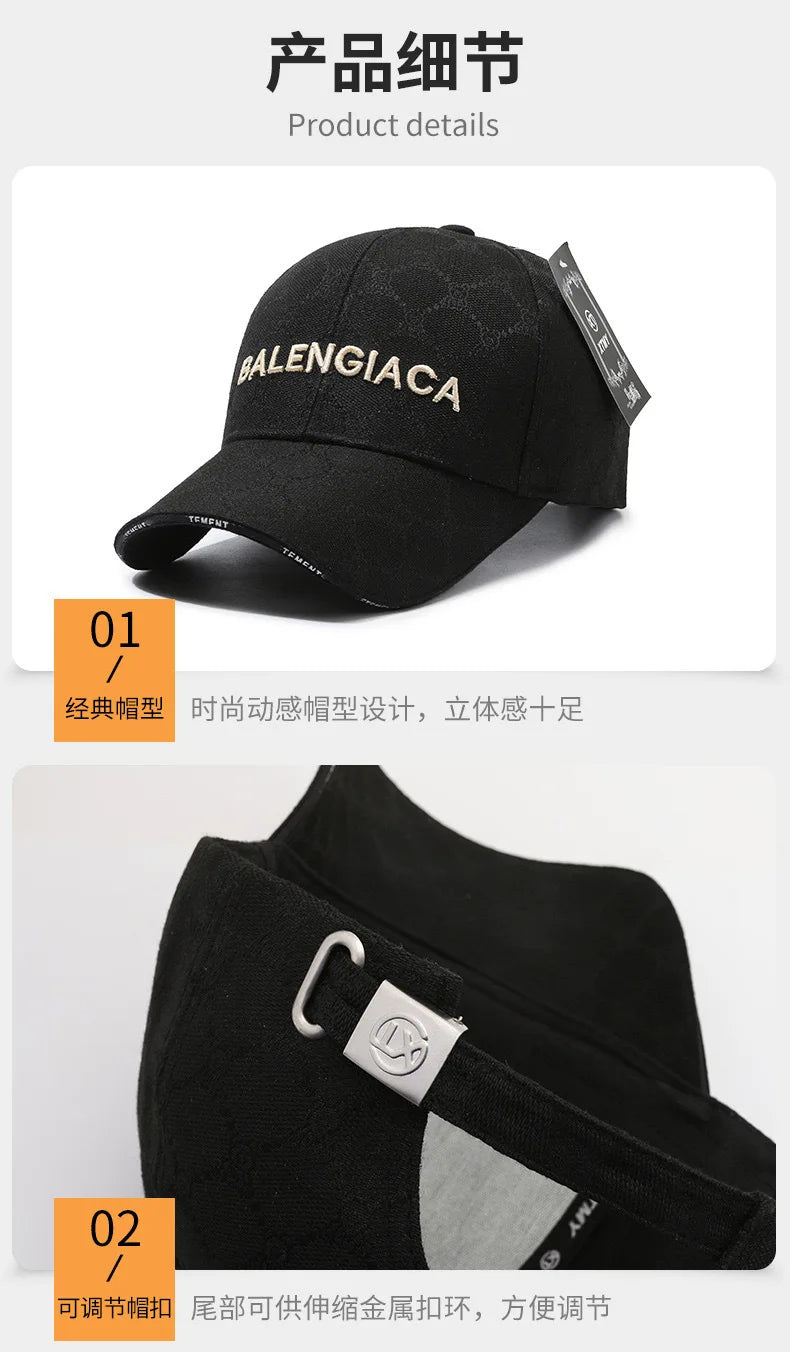 European and American new customers popular retro sunshade letter hat outdoor sports baseball cap men