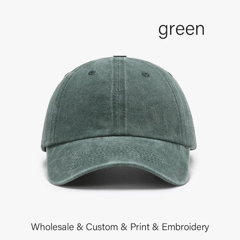 SLECKTON Custom Logo Retro Baseball Cap for Men and Women DIY Design Letter Embroidery Hat Customize Cap Graphic Print Wholesale