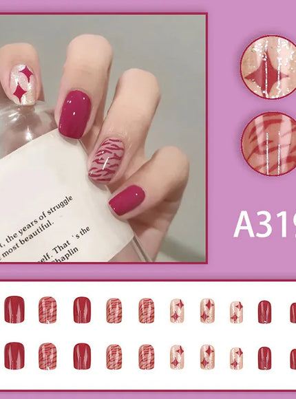 KissIcon Kids Cute Nails Set 24Pcs - Removable