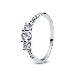 Original 925 Sterling Silver Ring Love Heart Pave CZ Crystal Stackable Rings For Women Wedding Engagement Birthday Gift Jewelry