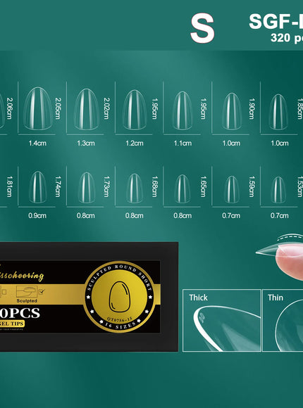 [KissIcon] Soft Gel Nail Tips Full Cover Almond