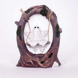 Halloween Themed Halloween Swing Ghost Ornament Handicraft Model Spooky Ghosts Decor Funny Collectible