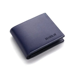 Ultra Thin Mens Wallet Leather Bifold Compact Cash Holder for Men with Coin Pocket