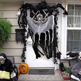 2025 Horror Skull Hanging Halloween Decorations Ghost Outdoor Haunted House Scary Pendant Props Halloween Party Decor Supplies