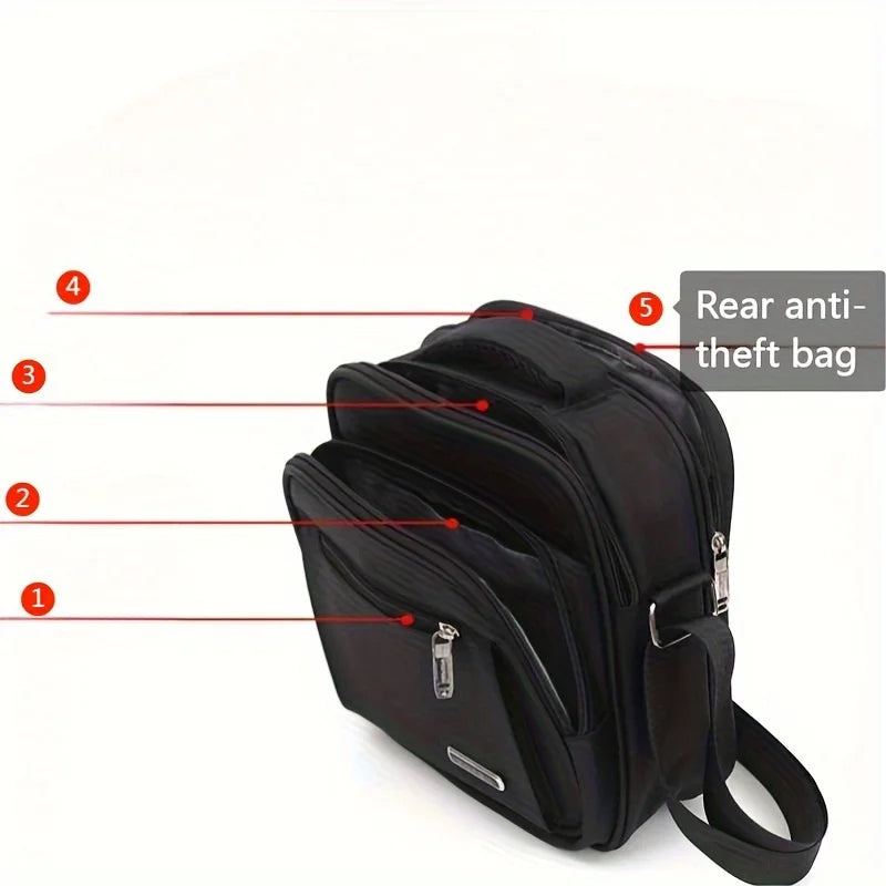 Shoulder Bag Men's Messenger Bag Men's Bags Men's Backpack Men's Handbag Men's Cash Collecting Bag Business LeisureLargeCapacity