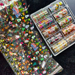 10Rolls Halloween  Christmas  Easter Nail Foils Transfer Paper  Nail Art Stickers   Decal  Nails Decoration
