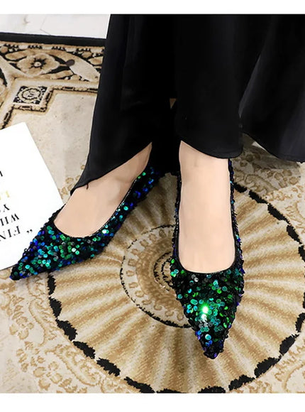 2024 Version Fashion Style Sequin Women's Shoes Shallow