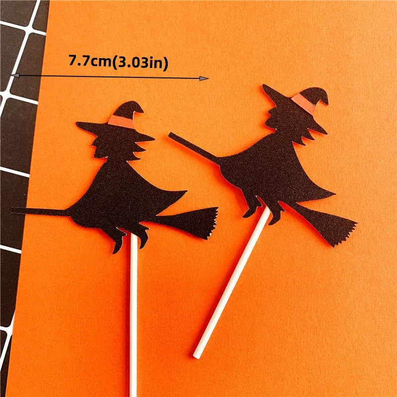 2025 Halloween Cake Decorations Pumpkin Ghost Black Castle Haunted Houses Cake Toppers for Happy Halloween Party Supplies