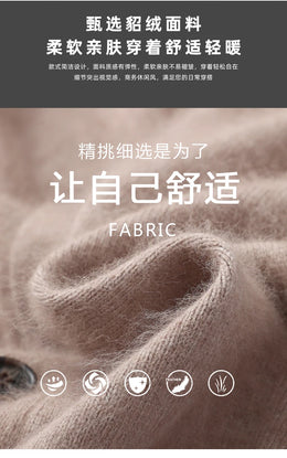 2025 Autumn Winter New Cardigan Men's V-Neck Top 100% Mink Cashmere Knitted Sweater Casual Loose Large Long Sleeved Shirt Jacket