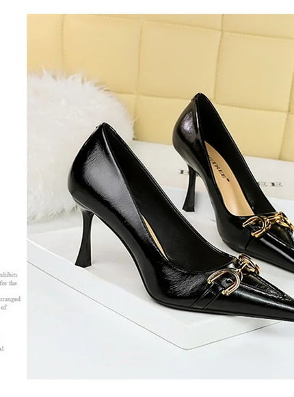 Women High Heel Stiletto Shallow Mouth Pointed Toe