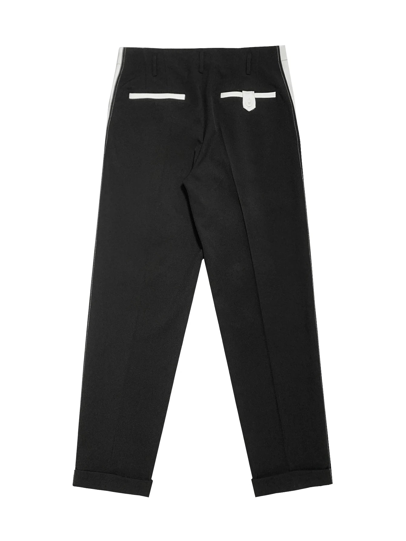 2026 Spring Summer Color Block Spliced Men Business Straight Pants Color Block Spliced  Straight Leg Men Business Pants
