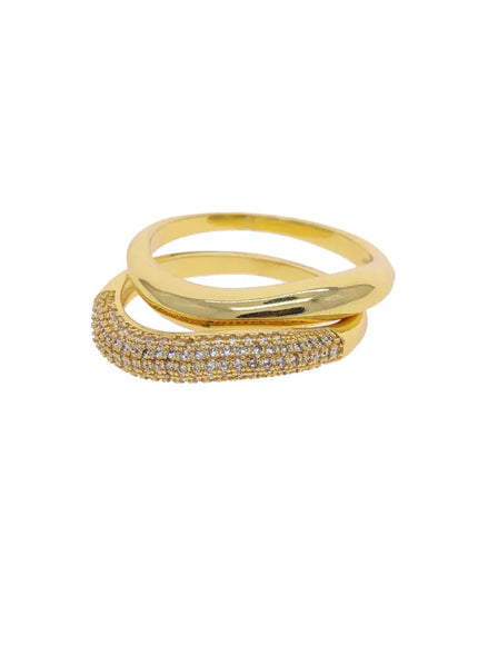 Kissicon Bling CZ Multi Stacking Ring – Hypoallergenic