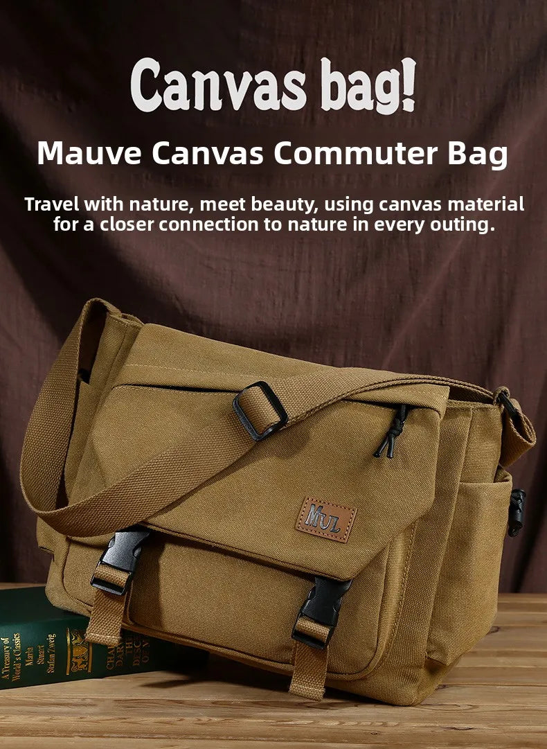 Men's Casual Crossbody Bag Large Capacity Single Shoulder Bag Commuter Mailman Bag Lightweight Leisure Backpack for Business