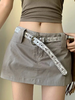 Women Belts For Jeans Dresses Pants Ladies Leather Waist Belt with Gold Buckle