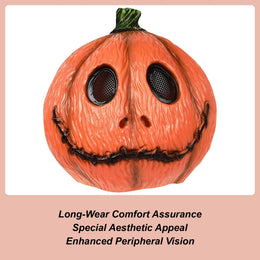 Creepy Party  Scary Halloween Costumes Pumpkin Head Cover Creepy Cosplay  Headdress For Party And Trick Prop  Adult Party Mask