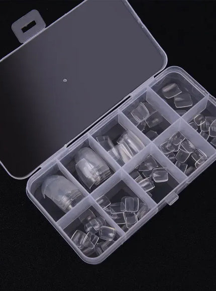 KissIcon False Toe Nails 100Pcs Natural White Clear
