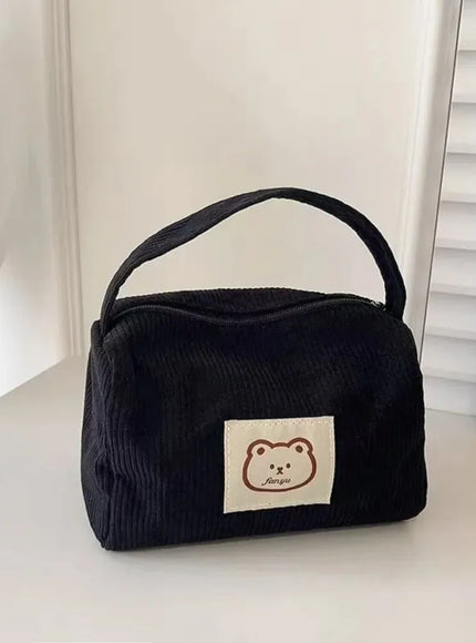 Cosmetic Bags Plush Cute Handbag – Soft Handle