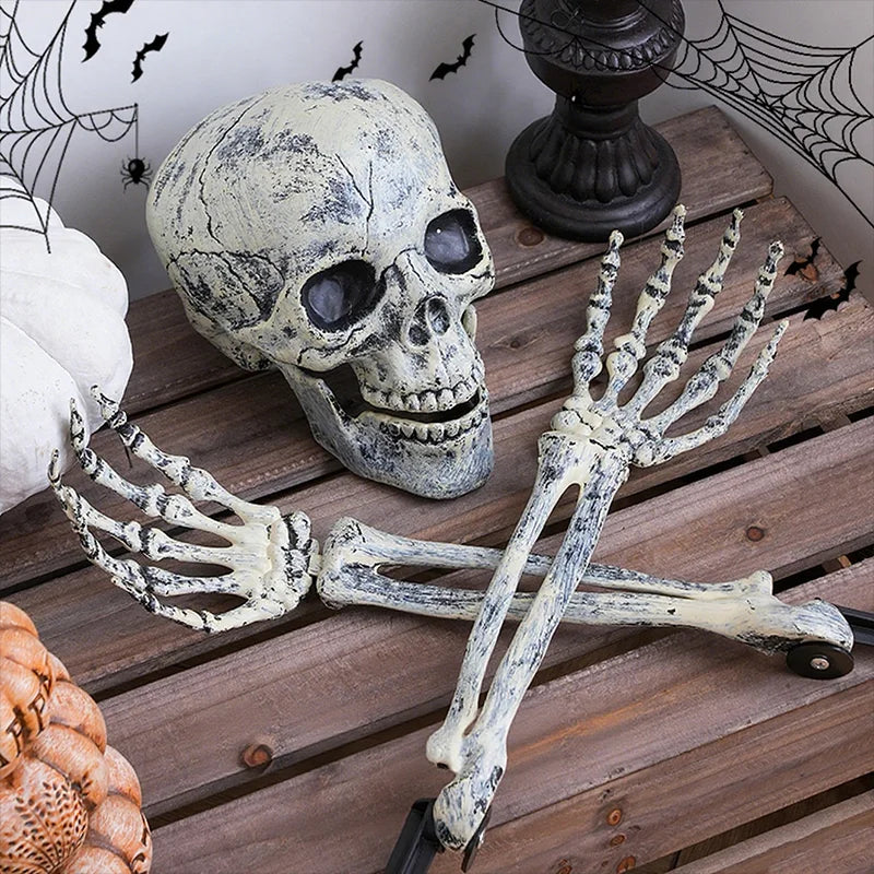 Halloween Decorations Scary Props Realistic Skeleton Skull & Hands Halloween Home Decor Yard Prank Festivals Party Supplies