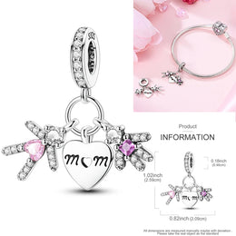 925 Sterling Silver Tree of Life Bead Luminous Firefly Dangle Butterfly Charms Fit Original Bracelet DIY Jewelry Gift for Women