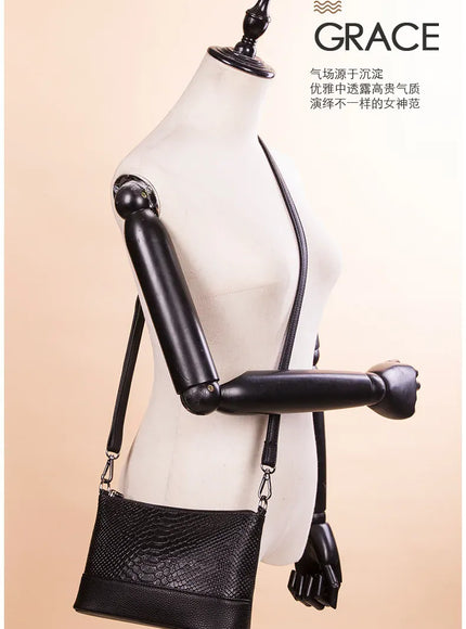 Handbag – Leather Crocodile Pattern
