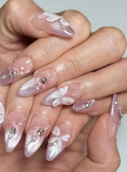KissICON S20 KissIcon Blush Pink Nails Pearl 3D Tips -