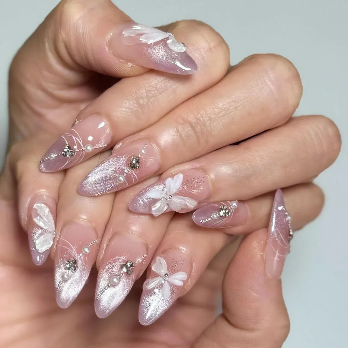 KissICON S20 KissIcon Blush Pink Nails Pearl 3D Tips -