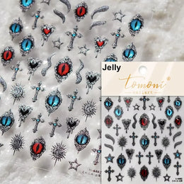 Shiny Silver Spider Web Insect Butterfly Dark Black Rose Flowers Ladybug Cicada Horrible Halloween Y2K Nail Art Stickers Decals