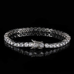 Hip Hop Jewelry 1 Row Iced Out Tennis Chain Bling CZ Men Diamond Cubic Zirconia Choker Necklace Women Drop Shipping