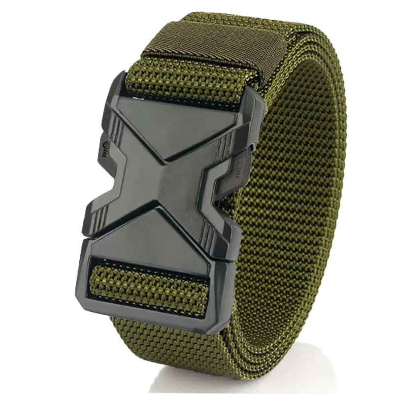 The New Men's 125cm Buckle Belt Nylon Braided Lightweight Breathable Daily Commuter Men's Belt
