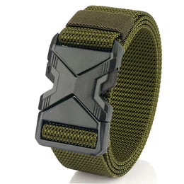 The New Men's 125cm Buckle Belt Nylon Braided Lightweight Breathable Daily Commuter Men's Belt