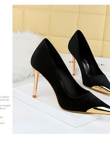 Women Fashion Comfort Suede High Heels Green Burgundy