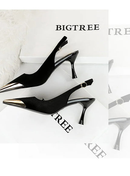 Elegant Women Green High Heel Velvet Pumps Wedding