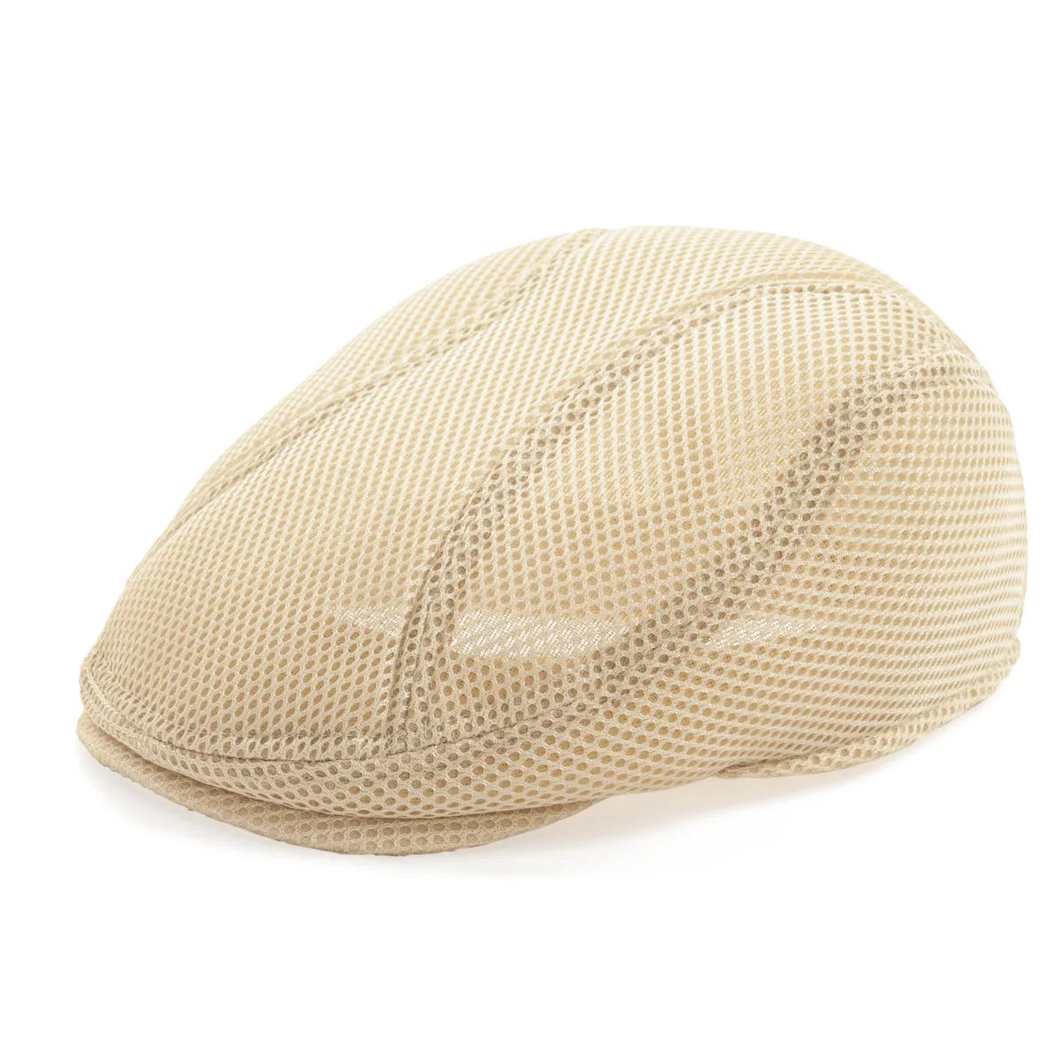 FEINION Men Breathable Mesh Hollow Berets Hat Retro Sun Hats Painter Caps Convenient Spring Summer Ivy Cap Quick-drying Newsboy