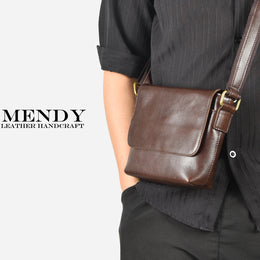 Mendy Mens Bags Cross Bag Shoulder Bag Men Bags Genuine Leather Crossbody Bags Small Sling Bag Designer Luxury Bag High End New
