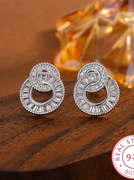 Multi Layer Hoop Earrings for Women CZ - Hypoallergenic