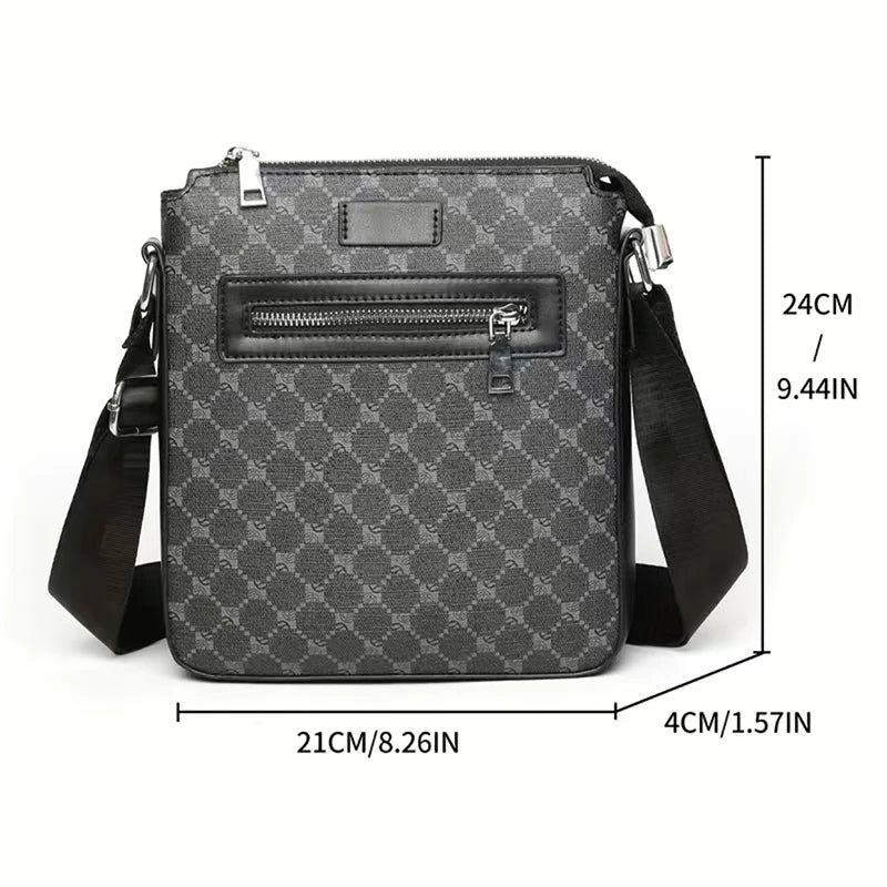 New Crossbody Bag for Men Bags Casual Man Messenger Bag Fashion Male Bag PU Leather Designer Sling Pack Shoulder Bag