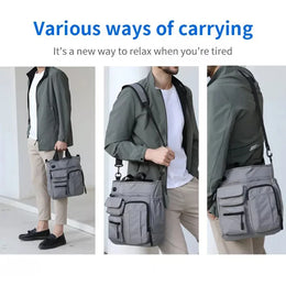 Mens Business Messenger Bag Laptop Shoulder Bag Multifunctional Computer Work Office Bag Waterproof Briefcases Travel Handbag