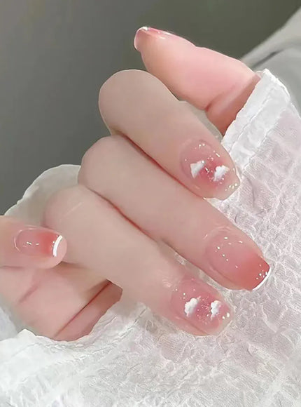KissIcon Blush Pink Nails Pearl 3D Tips -
