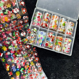 10Rolls Halloween  Christmas  Easter Nail Foils Transfer Paper  Nail Art Stickers   Decal  Nails Decoration