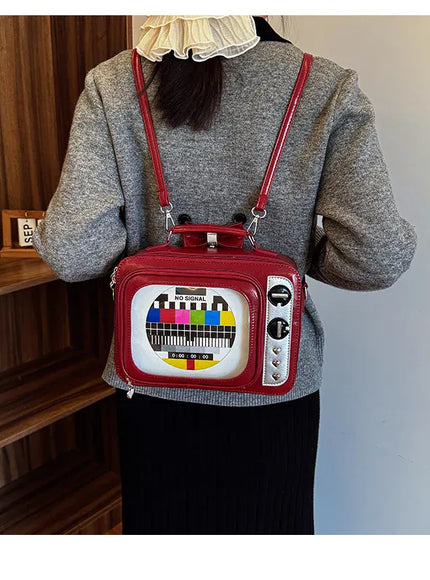Cartoon Cute Handbags Funny Tv Transparent Square