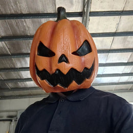 Creepy Party  Scary Halloween Costumes Pumpkin Head Cover Creepy Cosplay  Headdress For Party And Trick Prop  Adult Party Mask