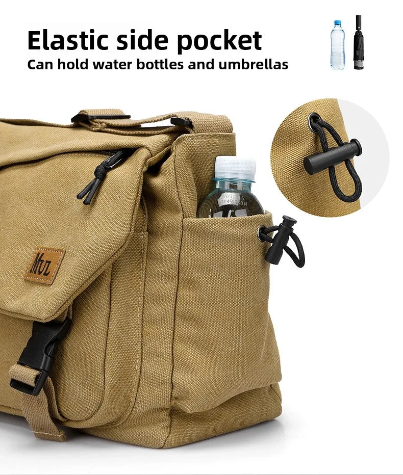 Men's Casual Crossbody Bag Large Capacity Single Shoulder Bag Commuter Mailman Bag Lightweight Leisure Backpack for Business