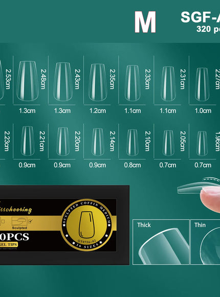 [KissIcon] Soft Gel Nail Tips Full Cover Almond