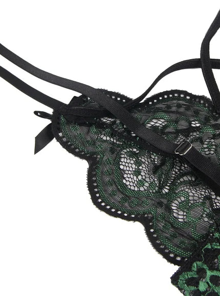plus size sexy lingerie lace cross band embroidery decoration sexy bra panties lingerie set wholesale from M-5XL