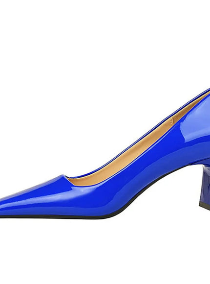 2024 Spring Versatile Fashion Shallow Mouth Patent Leather