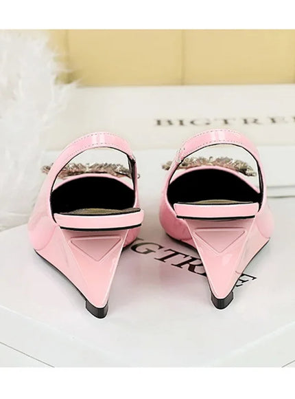 New Wedges Patent Leather Shallow Pointed Toe High