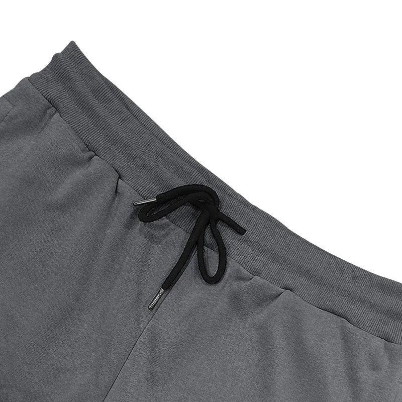Men Elastic Drawstring Waist Cargo Capri Shorts Multi Pockets Jogger Cropped Sweatpants Casual Sports 3/4 Pants